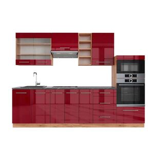 Vicco KUCHYNSKÝ KÚT Fame-Line Bordeaux vysoký lesk/dub Goldkraft 280 cm , AP Antracit vyobraziť