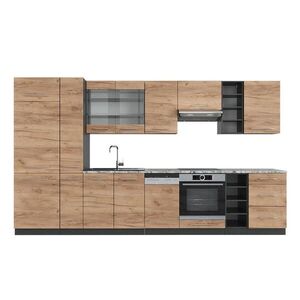 Vicco KUCHYNSKÝ KÚT Fame-Line Goldkraft dub/antracit 355 cm , AP Marble vyobraziť