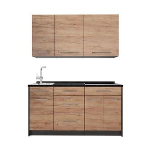 Vicco SAMOSTATNÁ KUCHYŇA Fame-Line, Dub Goldkraft/antracitová, 150 cm bez pracovnej dosky vyobraziť