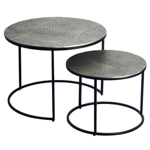 Livetastic SADA ZASÚVACÍCH STOLÍKOV, strieborná, kov, 60/45/60 cm vyobraziť