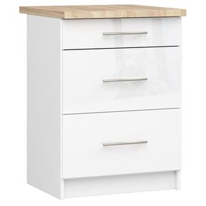 RAUMHIRSCH FURNITURE SPODNÁ SKRÍŇ Biela, Biela lesklá 85/60/46 vyobraziť