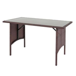 MCW POLY-RATTAN JEDÁLENSKÝ STÔL obdĺžnikový hnedý vyobraziť
