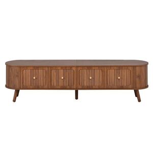 OKWISH TV skrinka 180/38/47 cm orechová so sklopnými dvierkami z MDF a drevotriesky vyobraziť