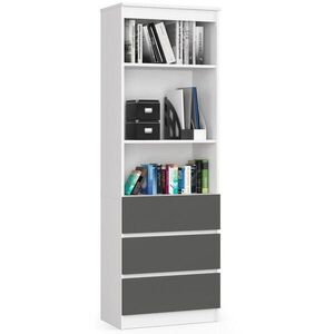 RAUMHIRSCH FURNITURE STOJACÍ REGÁL Biela, grafitová šedá 180/60/35 vyobraziť