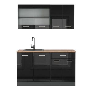 Vicco JEDNOLÔŽKOVÁ KUCHYŇA R-Line Čierny vysoký lesk 140 cm bez pracovnej dosky vyobraziť