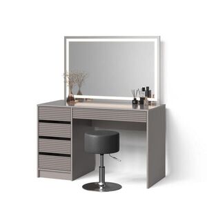 Livinity® TOALETNÝ STOLÍK Imola, Kašmír, so zrkadlom LED a stoličkou vyobraziť