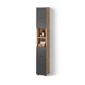 Livinity® KÚPEĽŇOVÁ SKRINKA Ronco Antracit so štruktúrou včelieho plástu 30 x 192 cm vyobraziť