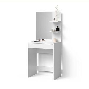 Livinity® TOALETNÝ STOLÍK Nola, biely, 60 cm so zrkadlom vyobraziť