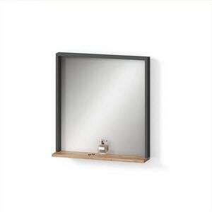 Livinity® NÁSTENNÉ ZRKADLO Ortello Antracit/zlatý dub 57 x 60 cm so zrkadlom vyobraziť