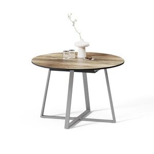 Livinity® JEDÁLENSKÝ STÔL Firenze, Rustikálny dub/Šedá, 120 x 120 cm Rozšíriteľný vyobraziť