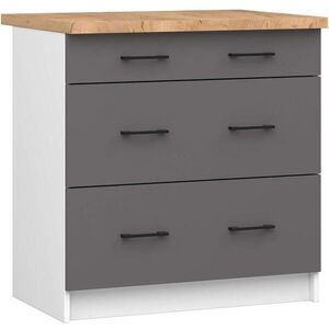 RAUMHIRSCH FURNITURE SPODNÁ SKRÍŇ Biela, grafitovo šedá 85/80/46 vyobraziť