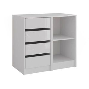 Vicco KOMODA Sherry Biela/biela s vysokým leskom 80.2 x 76 cm 2 časti vyobraziť