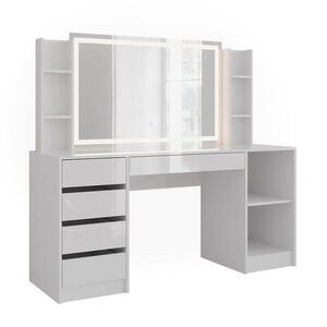 Vicco TOALETNÝ STOLÍK Sherry, biely/Biely vysoký lesk, 158.2 cm so zrkadlom LED vyobraziť