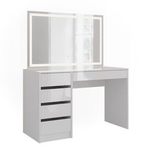 Vicco TOALETNÝ STOLÍK Sherry, biely/Biely vysoký lesk, 119.8 cm so zrkadlom LED vyobraziť