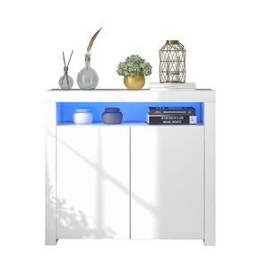 STILVORA KOMODA biela lesklá úložná s LED osvetlením, Š108/H40/V92 cm vyobraziť