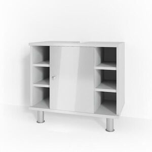 Vicco SPODNÁ SKRINKA POD UMÝVADLO Fynn Biely vysoký lesk 60 x 54 cm vyobraziť