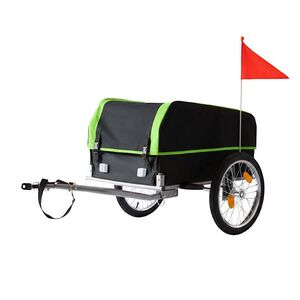 Relaxdays CYKLOVOZÍK čierna zelená skladací vyobraziť