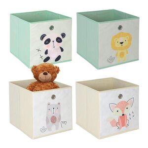 Relaxdays ÚLOŽNÝBOX Farebný detský 4-dielna-sada vyobraziť