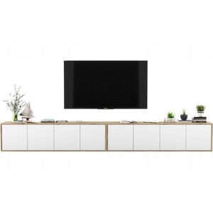 Meble Lindner SET 2 TV stolíkov Apollo2 dub Wotan / biela matná 300 cm vyobraziť