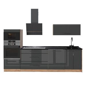 Vicco KUCHYNKA Fame-Line, Antracit vysoký lesk/Dub Goldkraft, 280 cm, AP Antracit vyobraziť