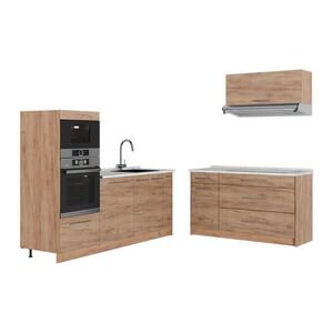 Vicco KUCHYŇA Fame-Line, Dub Goldkraft/Dub Goldkraft, 340 cm, AP Marble vyobraziť