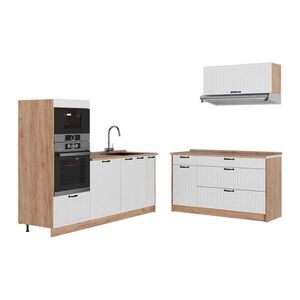Vicco KUCHYŇA Fame-Line, Biely vidiecky dom/Dub Goldkraft, 340 cm bez pracovnej dosky vyobraziť