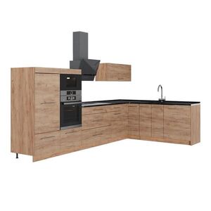 Vicco ROHOVÁ KUCHYŇA Fame-Line, Dub Goldkraft/Dub Goldkraft, 347 x 207 cm, AP Antracit vyobraziť