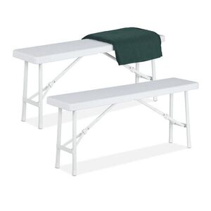 Relaxdays LAVICA biela 2-dielna sada skladacia 100 cm vyobraziť