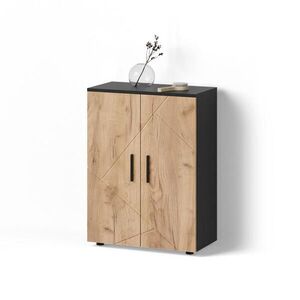 Livinity® MIDI SKRINKA Ronco Goldkraft dub/antracit 60 x 81 cm vyobraziť