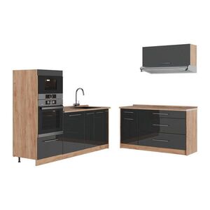 Vicco KUCHYŇA Fame-Line, Antracit vysoký lesk/Dub Goldkraft, 340 cm, AP Oak vyobraziť