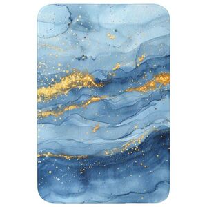 OnlyWow KÚPEĽŇOVÁ PREDLOŽKA Akvarel - modrá - umenie - zlatá - luxusná - moderná 60x90 cm vyobraziť