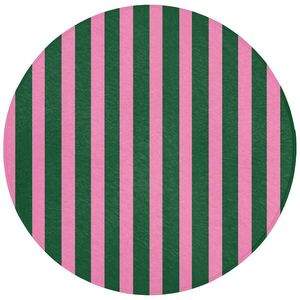OnlyWow KÚPEĽŇOVÁ PREDLOŽKA Zvislé pruhy - zelená - ružová 70x70 cm vyobraziť