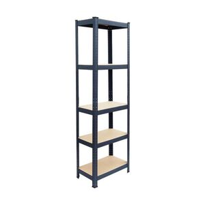 Relaxdays REGÁL Antracit kov ťažkotonážny 5 políc 180 cm vyobraziť
