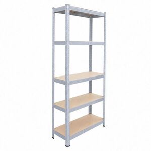 Relaxdays REGÁL Sivý ťažkotonážny 5-policový oceľ 180 cm vyobraziť