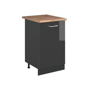 Vicco KUCHYNSKÁ SPODNÁ SKRINKA R-Line, Antracit vysoký lesk/antracitová, 50 cm Goldkraft tammi työtaso vyobraziť
