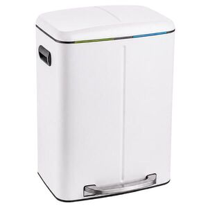 Relaxdays KÔŠ Biely 2-komorový 2x20 l vyobraziť