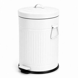 Relaxdays ODPADKOVÝ KÔŠ Biely s pedálom tiché zatváranie kov 20 l vyobraziť
