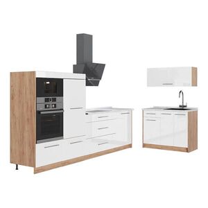 Vicco KUCHYŇA Fame-Line, Biely vysoký lesk/Dub Goldkraft, 380 cm, AP Marble vyobraziť