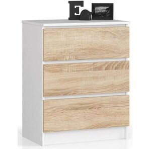 RAUMHIRSCH FURNITURE KOMODA Biela, dub Sonoma 77/60/40 vyobraziť