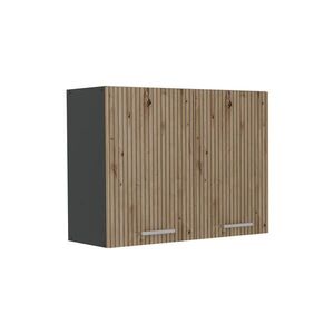 Vicco KUCHYNSKÁ SKLENENÁ SKRINKA R-Line, Remeselný dub/antracitová, 80 cm vyobraziť