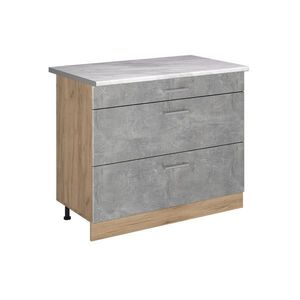 Vicco KUCHYNSKÁ SPODNÁ SKRINKA R-Line, betón/Dub Goldkraft, 100 cm Marmori työtaso vyobraziť