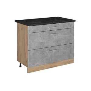 Vicco KUCHYNSKÁ SPODNÁ SKRINKA R-Line, betón/Dub Goldkraft, 100 cm antrasiitti työtaso vyobraziť