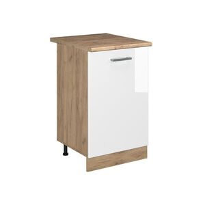 Vicco KUCHYNSKÁ SPODNÁ SKRINKA R-Line, Biely vysoký lesk/Dub Goldkraft, 50 cm Goldkraft tammi työtaso vyobraziť