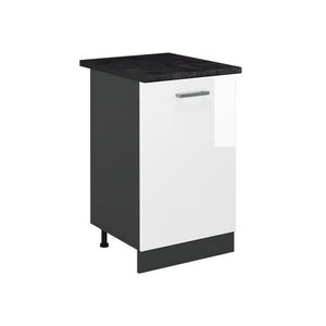 Vicco KUCHYNSKÁ SPODNÁ SKRINKA R-Line, Biely vysoký lesk/antracitová, 50 cm antrasiitti työtaso vyobraziť
