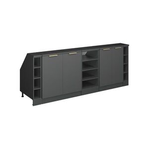 Vicco KUCHYNSKÁ SKRIŇA PRE ŠIKMÉ STRECHY R-Line Antracitové zlato 210 cm Súprava 5 korpusov skrine hĺbka 60 cm vyobraziť