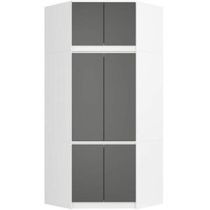 RAUMHIRSCH FURNITURE SKRÍŇ Biela, grafitovo šedá 235/100/50 vyobraziť