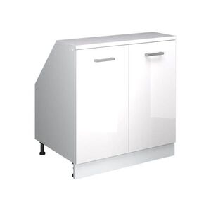 Vicco KUCHYNSKÁ SKRIŇA PRE ŠIKMÉ STRECHY R-Line Biely vysoký lesk 80 cm s 2 dverami, korpus skrine hĺbka 60 cm vyobraziť