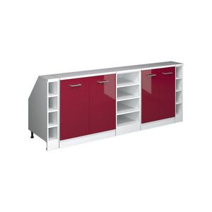 Vicco ŠATNÍKOVÁ ZOSTAVA PRE ŠIKMÉ STRECHY Rion Červený vysoký lesk 210 cm Súprava 5 korpusov skrine hĺbka 60 cm vyobraziť