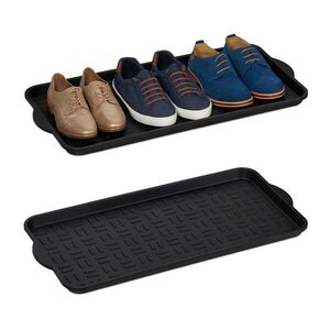Relaxdays PODNOS Čierna 2-dielny-set plast 75x36, 5 cm vyobraziť