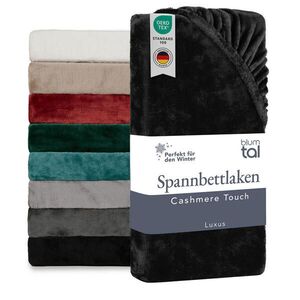Blumtal NAPÍNACIE prestieradlo Cashmere Touch 180x200 cm Plüsch Schwarz vyobraziť